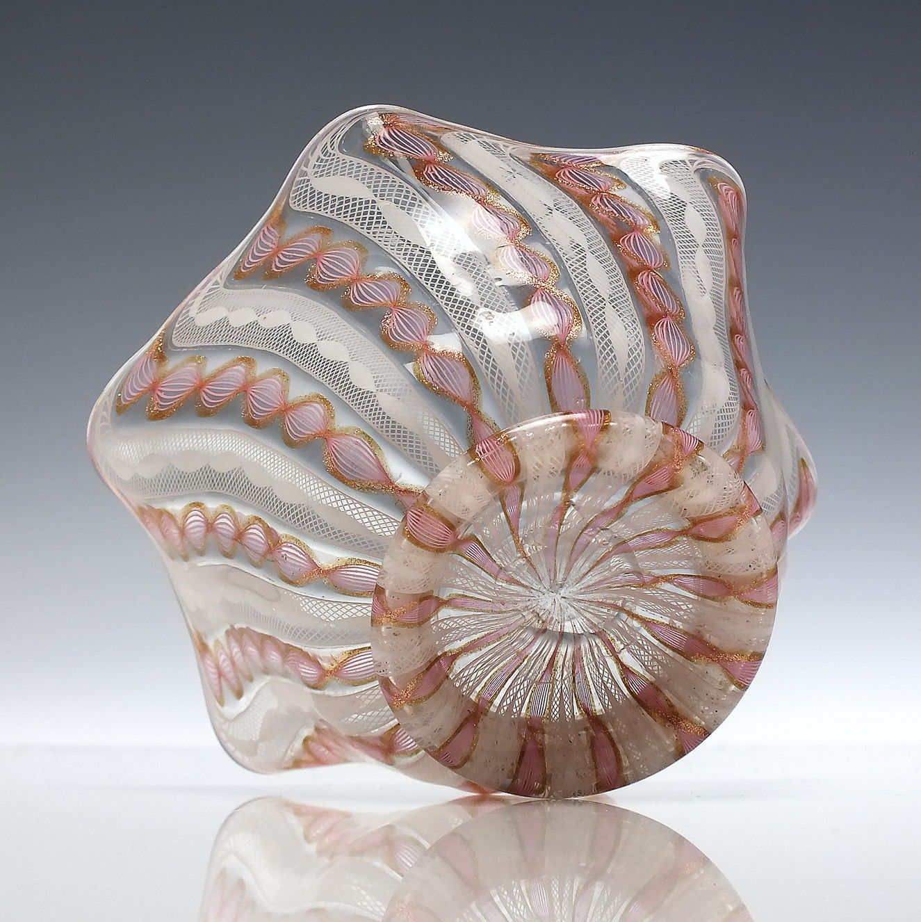 MURANO Salviati ムラノ サルヴィアーティ レース プレート 大皿