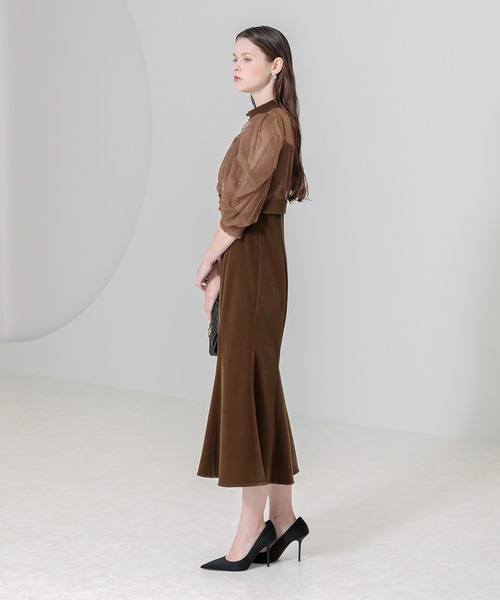 Leja（レジャ） ドレス 「LEJA」ドット柄ボレロマーメイドワンピース