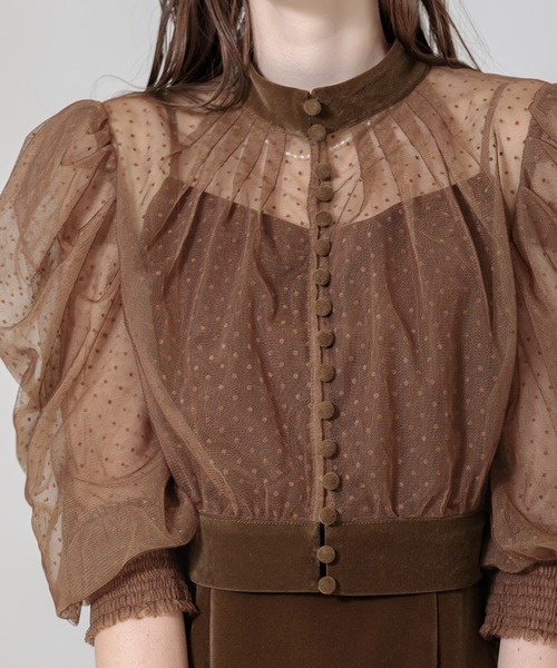 Leja（レジャ） ドレス 「LEJA」ドット柄ボレロマーメイドワンピース