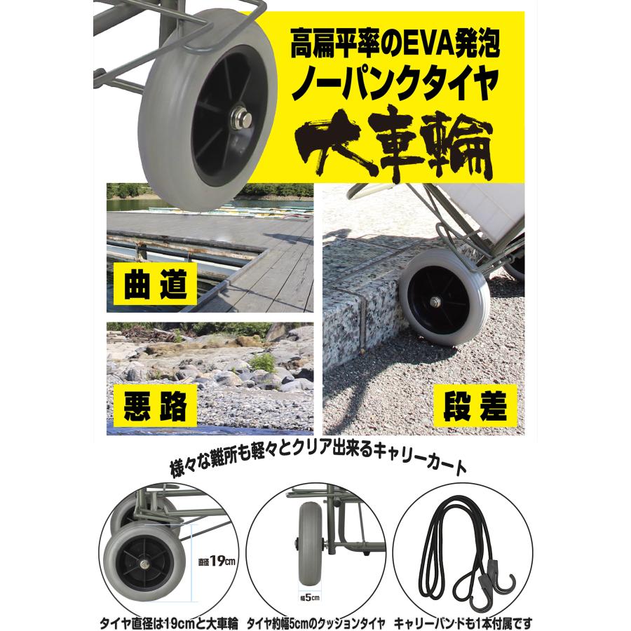 PROX（プロックス） キャリーカート大車輪肉厚クッションタイヤ XXL