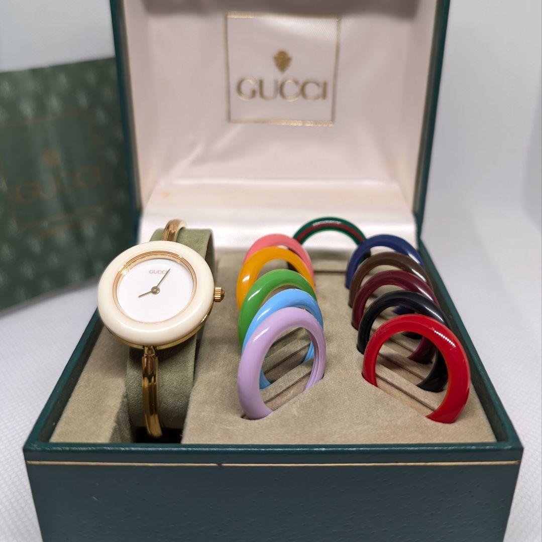 GUCCI アナログ時計 チェンジベゼル 12種 カラフルリング付き グッチ GUCCI アナログ時計 チェンジベゼル 12種 カラフルリング付き グッチ