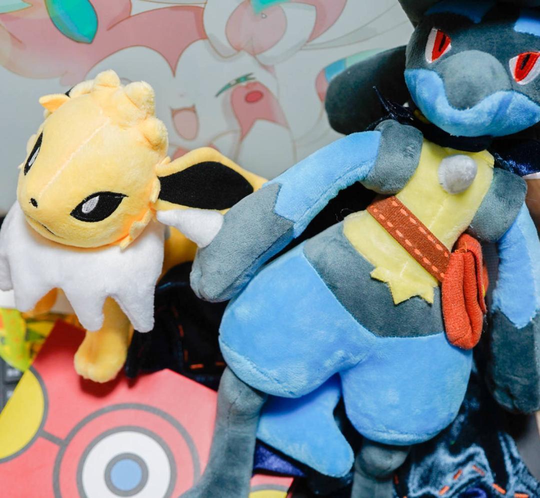 ハロウィンルカリオ　ぬいぐるみ　大きい　3０ｃｍ　リボン袋付【現物撮影】